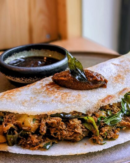 14. pre-order dine-in Minced Lamb in Mini Rice Pancake