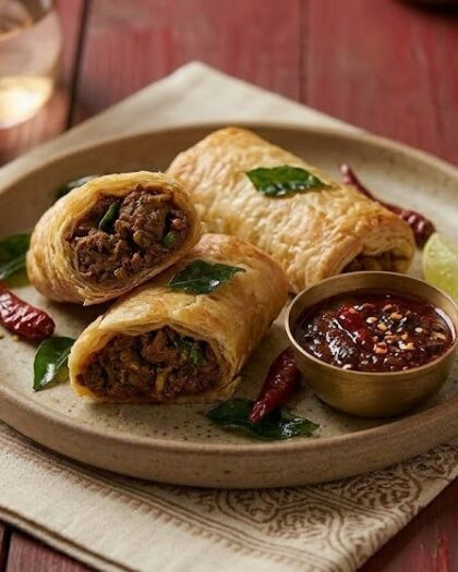 20. pre-order dine-in Mutton Rolls (2 Pcs)