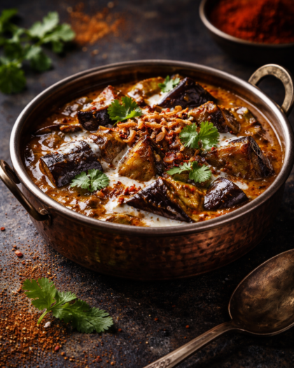 45. Aubergine with Tamarind Pulp