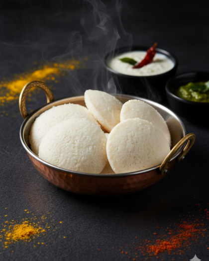 Steam fermented rice and lentil dumpling