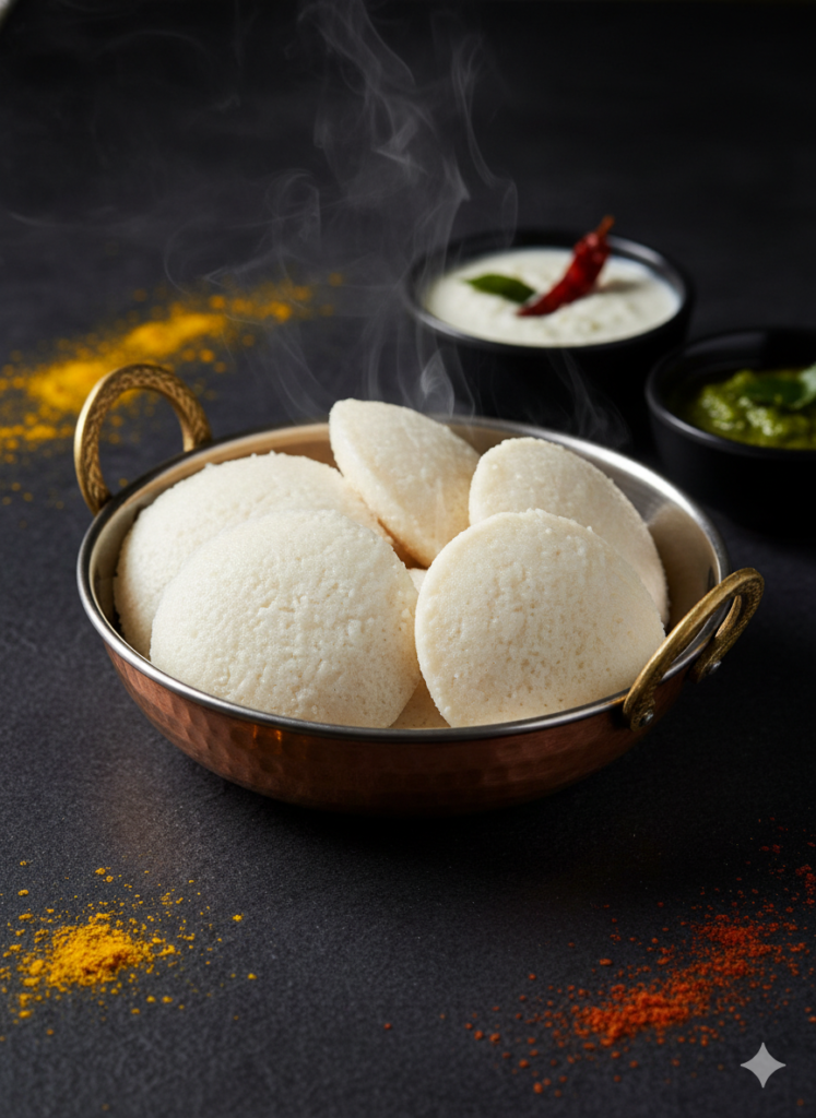 Steam fermented rice and lentil dumpling