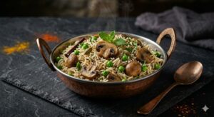 67. pre-order dine-in Mushroom and Peas Pulao